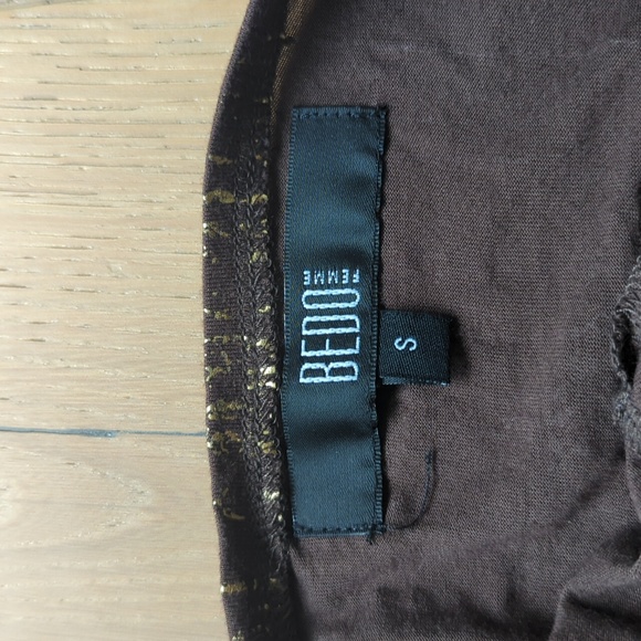 Bedo Cross-back Tank in Brown and Gold Size S - Picture 6 of 6